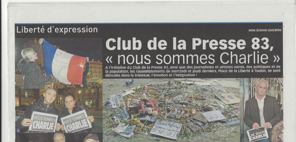 Club de la Presse 83 : « Nous sommes Charlie »